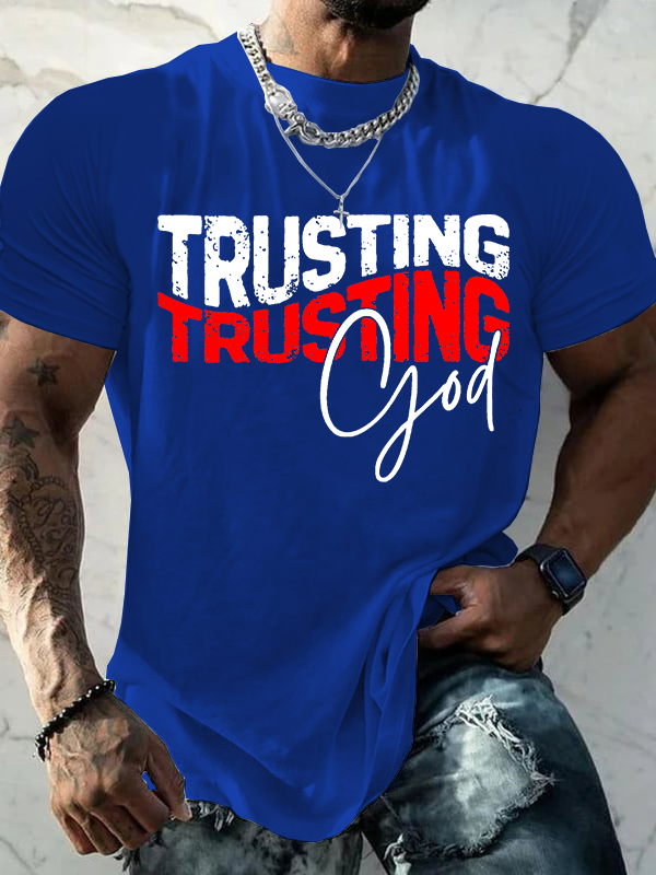 Trust God Jesus God Christian Cotton T-Shirt