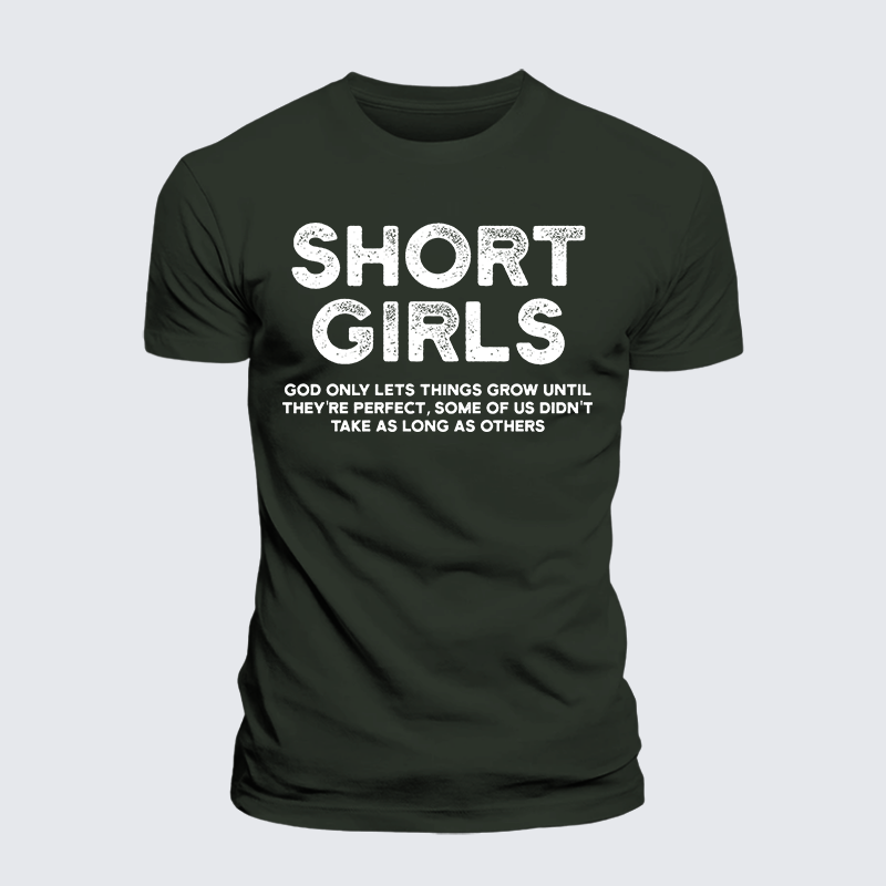 Short Girls Jesus God Christian Premium Mercerized Cotton Tee