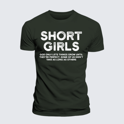 Short Girls Jesus God Christian Premium Mercerized Cotton Tee