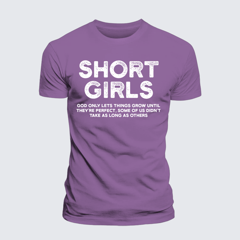 Short Girls Jesus God Christian Premium Mercerized Cotton Tee