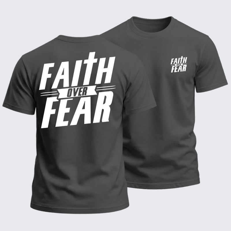 Heavyweight Cotton Tee - Faith Over Fear