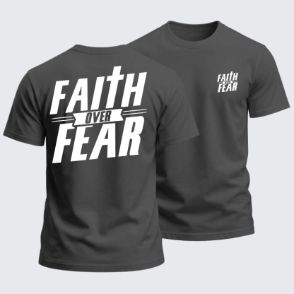Heavyweight Cotton Tee - Faith Over Fear