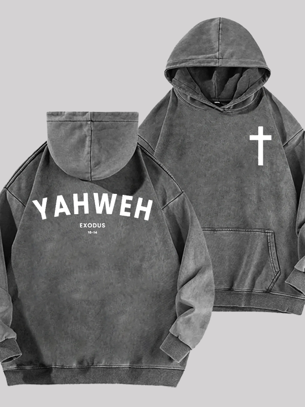 Yahweh Jesus God Christian Washed Hoodie