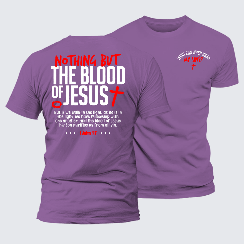 What Can Wash Away My Sins Jesus God Christian Premium Mercerized Cotton Tee