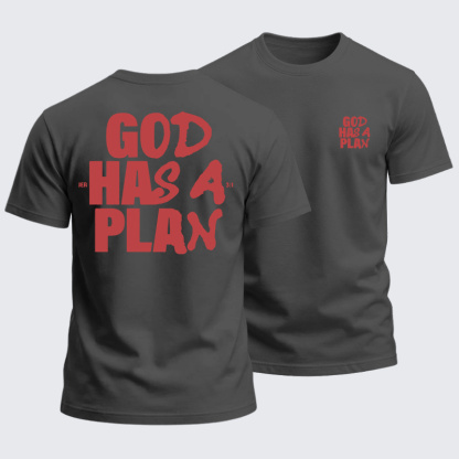Heavyweight Cotton Tee - God Has A Plan