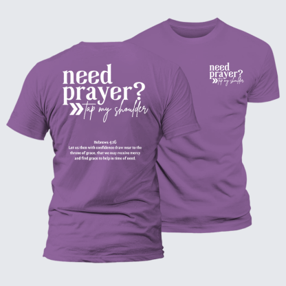 Need Prayer Jesus God Christian Premium Mercerized Cotton Tee