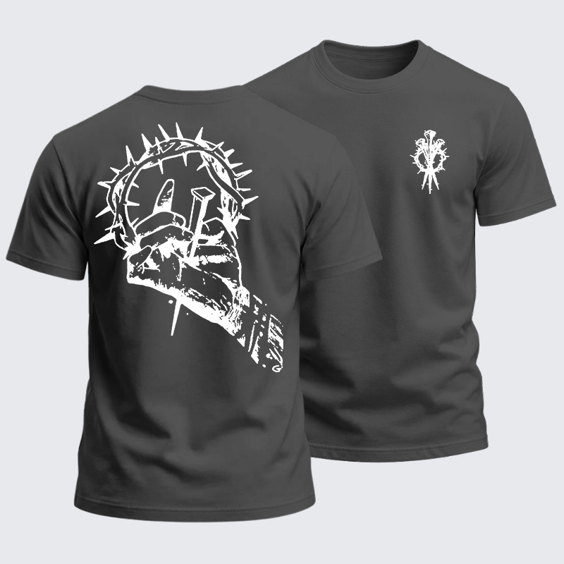 Heavyweight Cotton Tee - Jesus With Cross