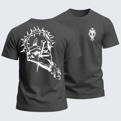 Heavyweight Cotton Tee - Jesus With Cross