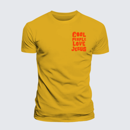 Cool People Love Jesus Jesus God Christian Premium Mercerized Cotton Tee