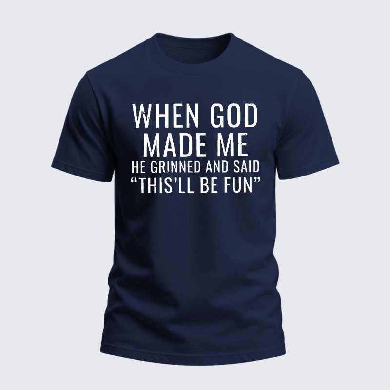 Man Of God Husband Dad Jesus God Christian Cotton T-Shirt