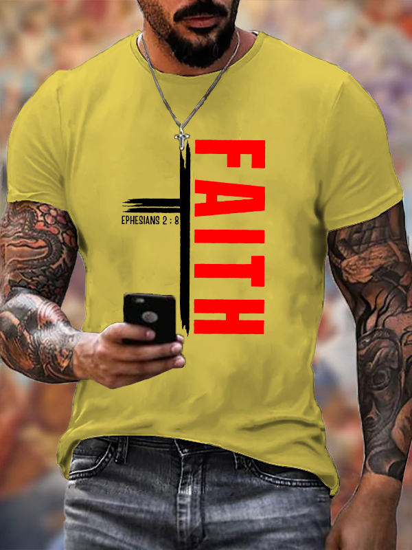 Faith Jesus God Christian Cotton T-Shirt