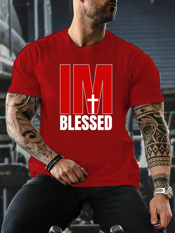 Blessed Jesus God Christian Cotton T-Shirt