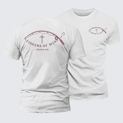 Fishers Of Men Jesus God Christian Premium Mercerized Cotton Tee