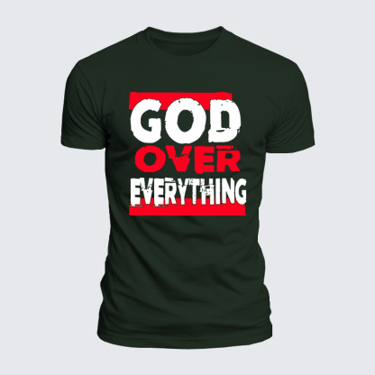 God Over Everything Jesus God Christian  – Luxe Mercerized Interlock Cotton Tee