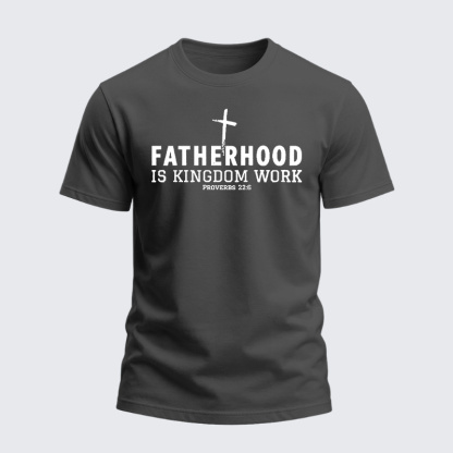 Heavyweight Cotton Tee - Fatherhood is Kingdom Work