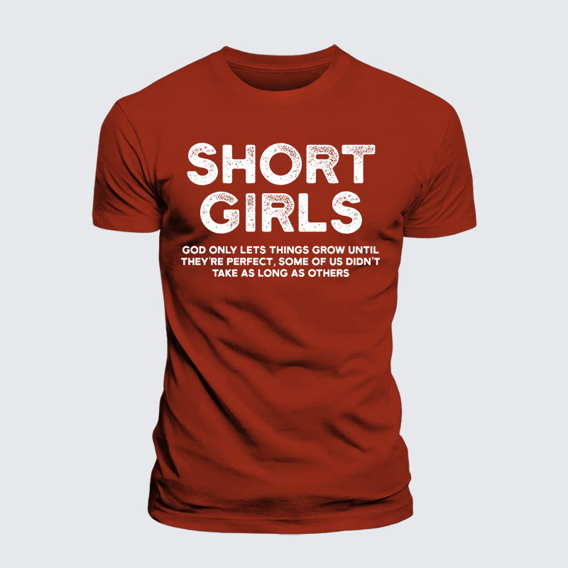 Short Girls Jesus God Christian Premium Mercerized Cotton Tee