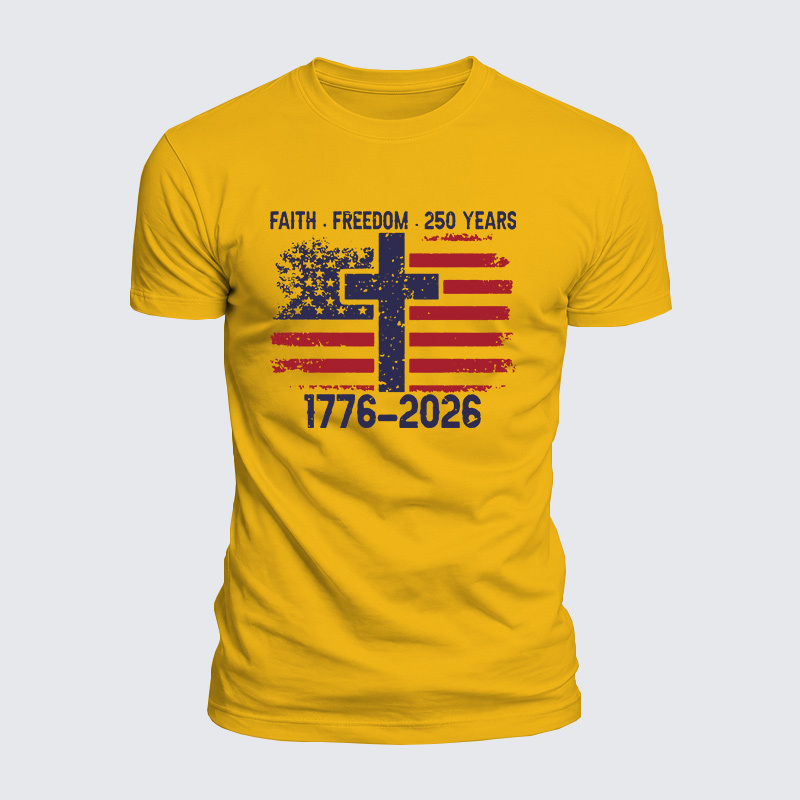 Faith Freedom Jesus God Christian  – Luxe Mercerized Interlock Cotton Tee