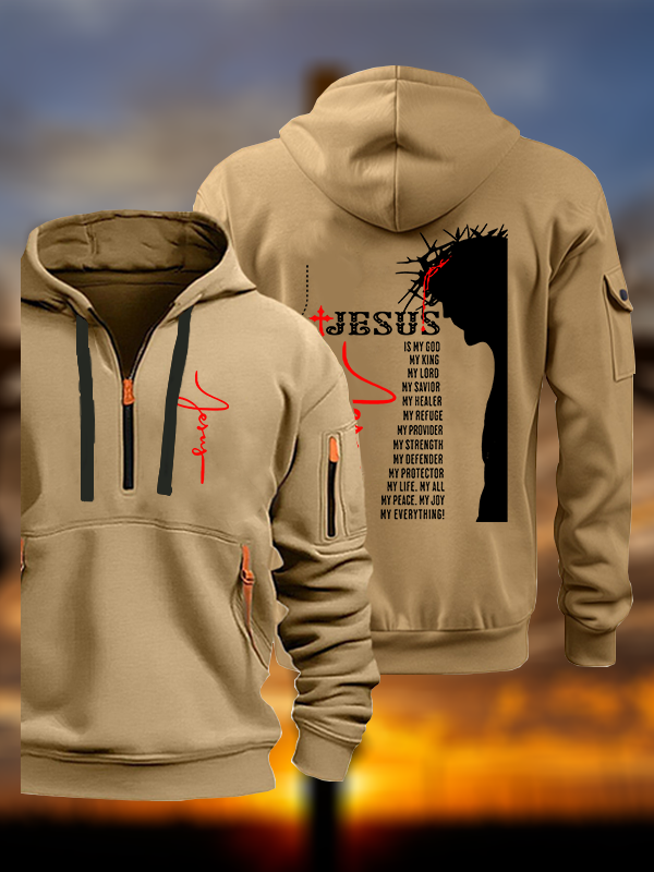 Jesus Crown Of Thorns Jesus God Christian Zipper Hoodies