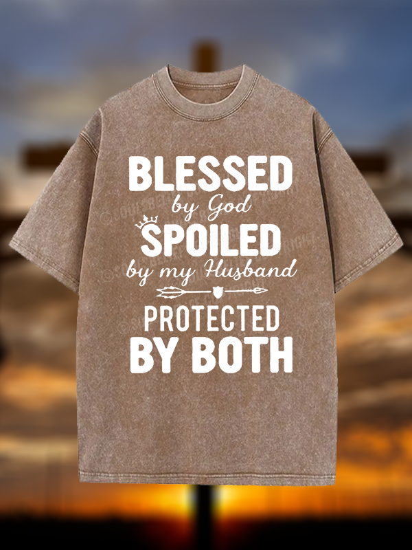 God Bless  Christian Washed T-Shirt