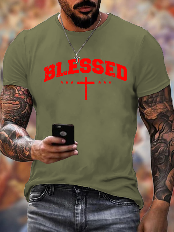 Blessed Cross Cotton T-Shirt
