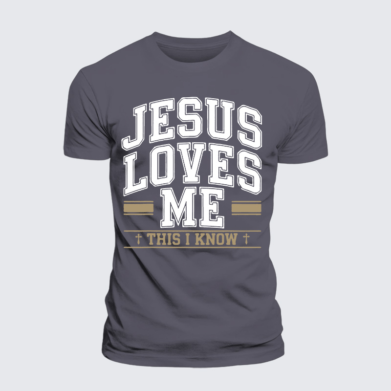 Jesus Love Me This I Know Jesus God Christian Premium Mercerized Cotton Tee