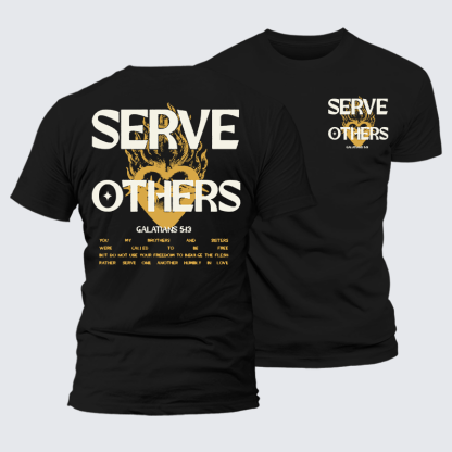 Serve Others Jesus God Christian Premium Mercerized Cotton Tee