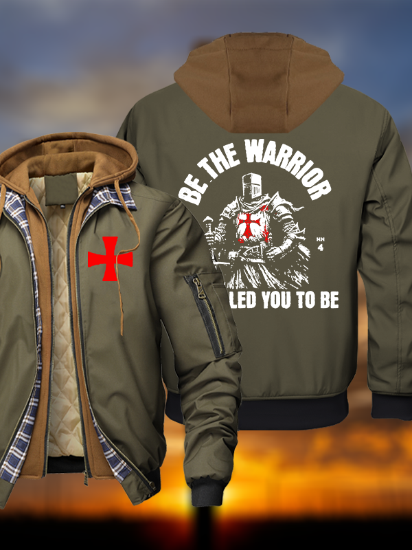Be The Warrior God Called You To Be Warm Hooded Bomber Jacket