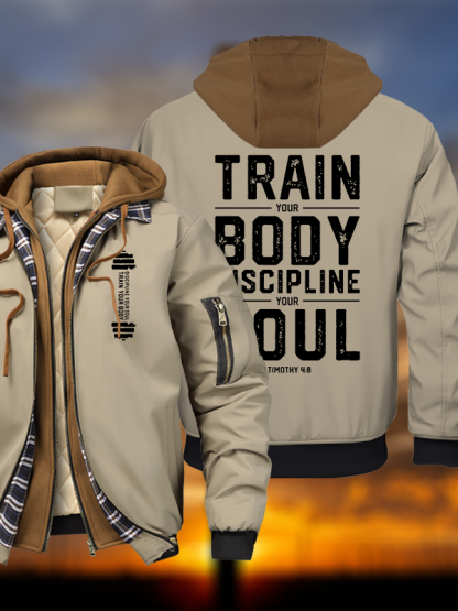 Train Your Body Warm Hooded Bomber Jacket