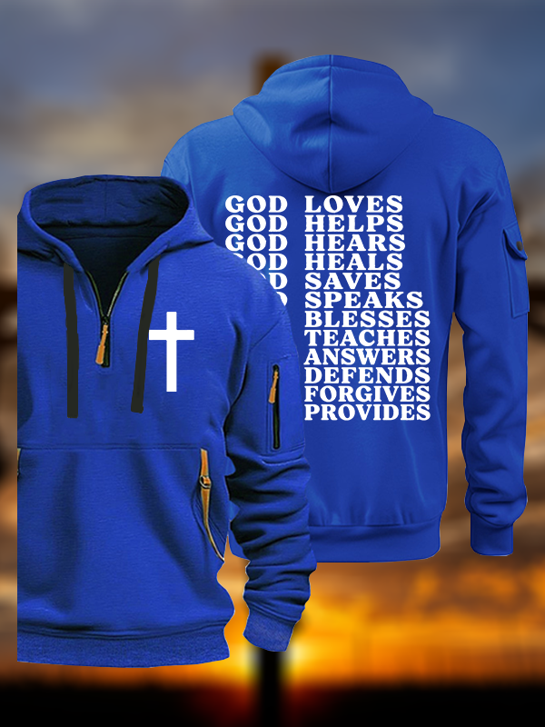 God Loves Jesus God Christian Zipper Hoodies