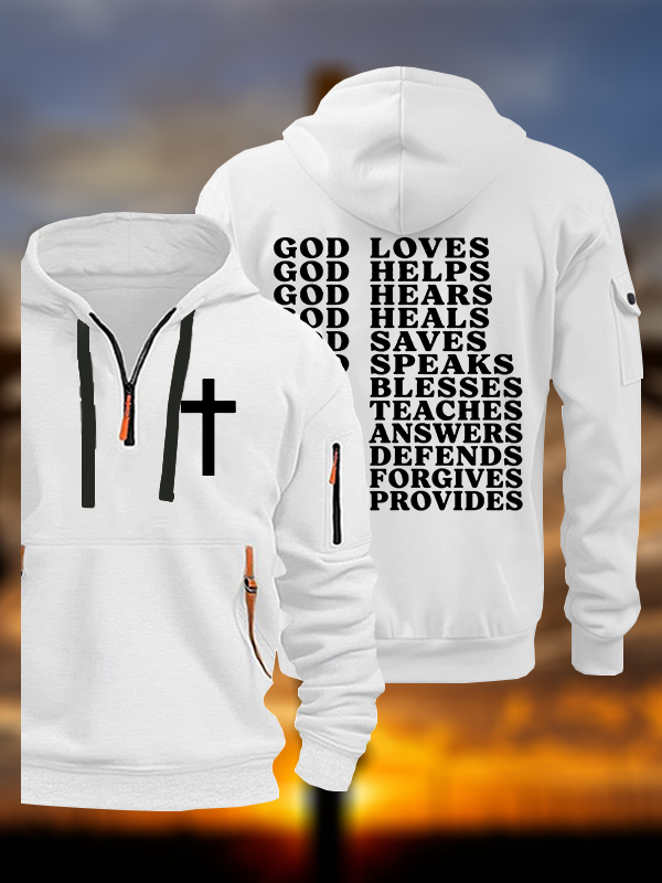 God Loves Jesus God Christian Zipper Hoodies