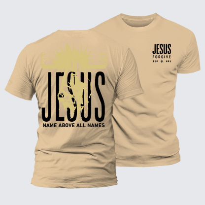 Jesus Name Above All Names Jesus God Christian Premium Mercerized Cotton Tee