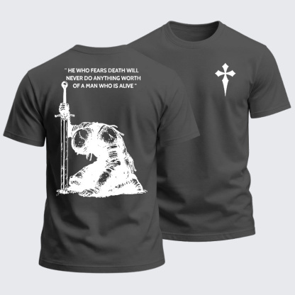 Heavyweight Cotton Tee - Holy Crusader Knight