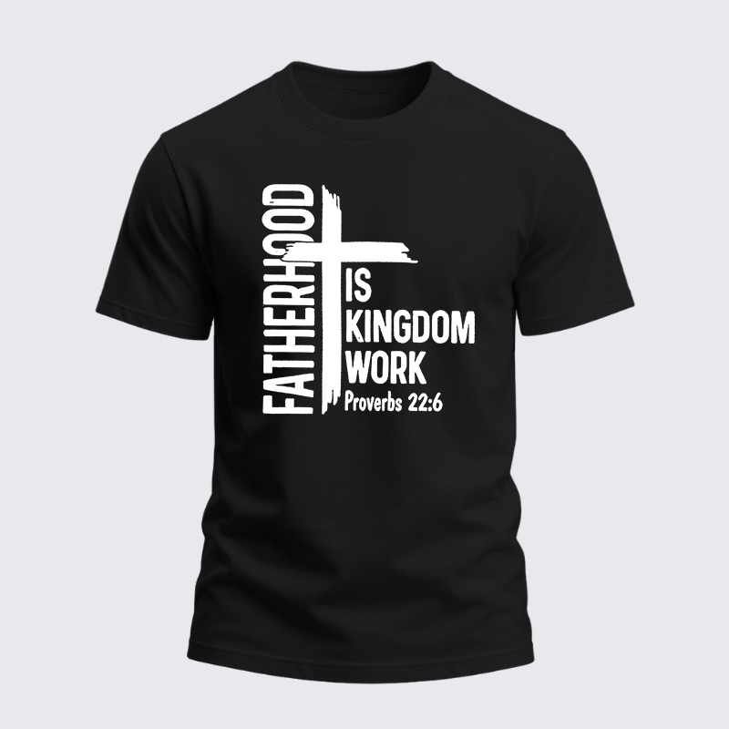 Man Of God Husband Dad Jesus God Christian Cotton T-Shirt
