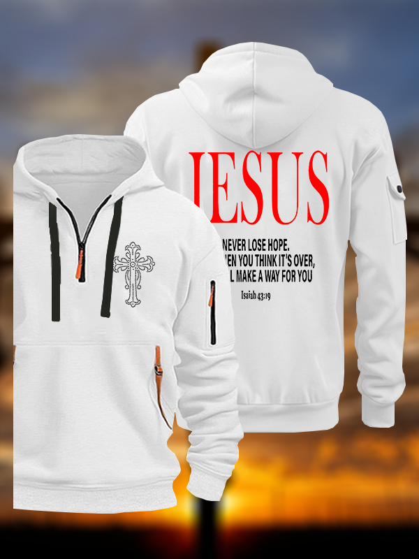 Jesus Never Lose Hope Jesus God Christian Zipper Hoodies