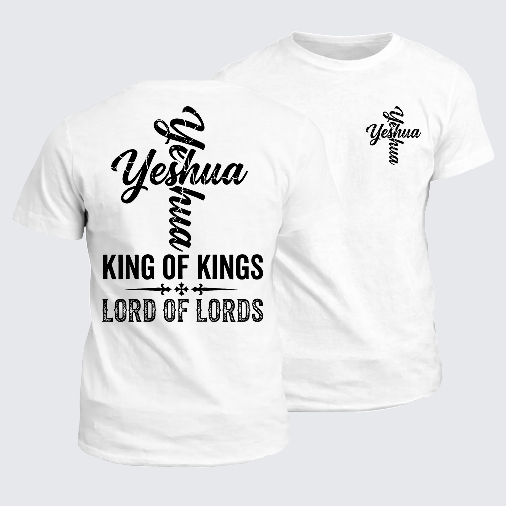 Yeshua King Of Kings Lord Of Lords Jesus God Christian Cotton T-Shirt