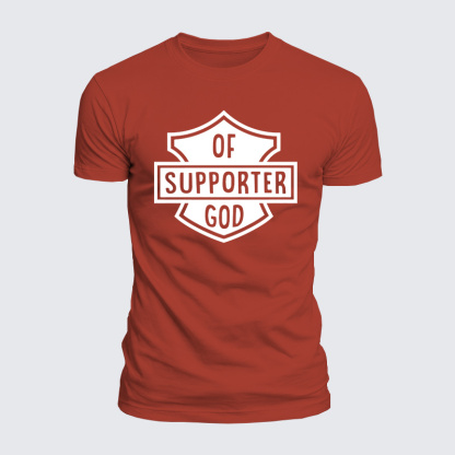 Of Support God Jesus God Christian  – Luxe Mercerized Interlock Cotton Tee