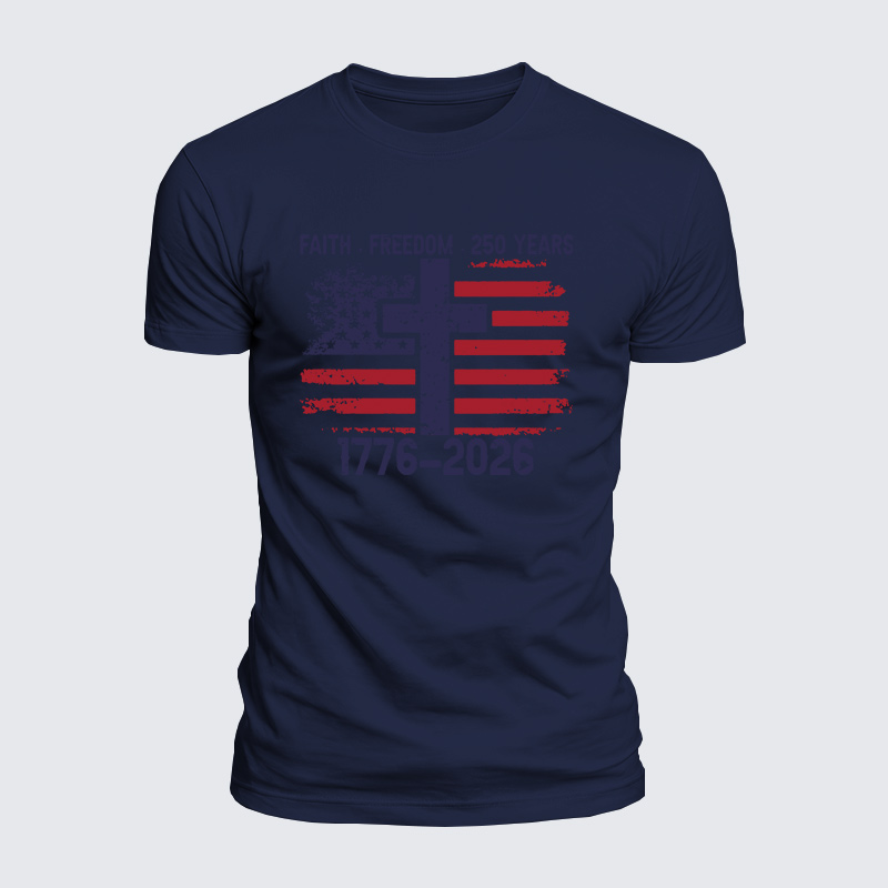 Faith Freedom Jesus God Christian  – Luxe Mercerized Interlock Cotton Tee