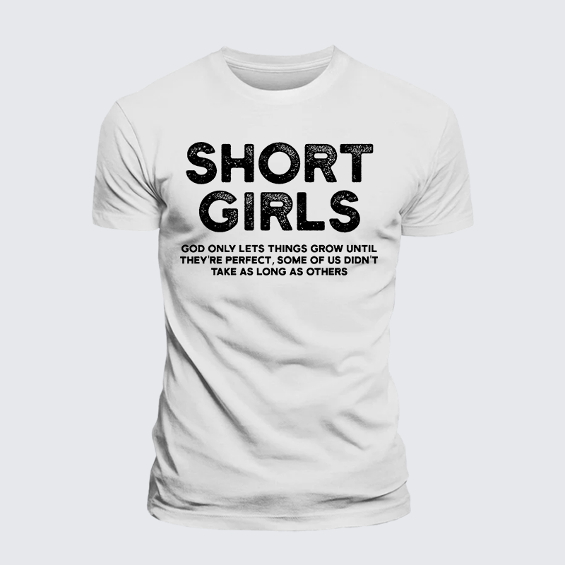 Short Girls Jesus God Christian Premium Mercerized Cotton Tee