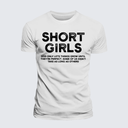 Short Girls Jesus God Christian Premium Mercerized Cotton Tee