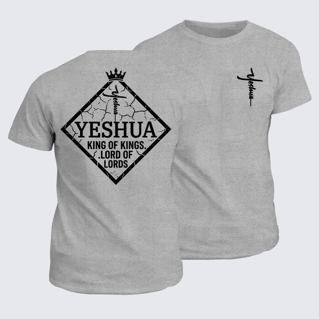Yeshua King Of Kings Lord Of Lords Jesus God Christian Cotton T-Shirt