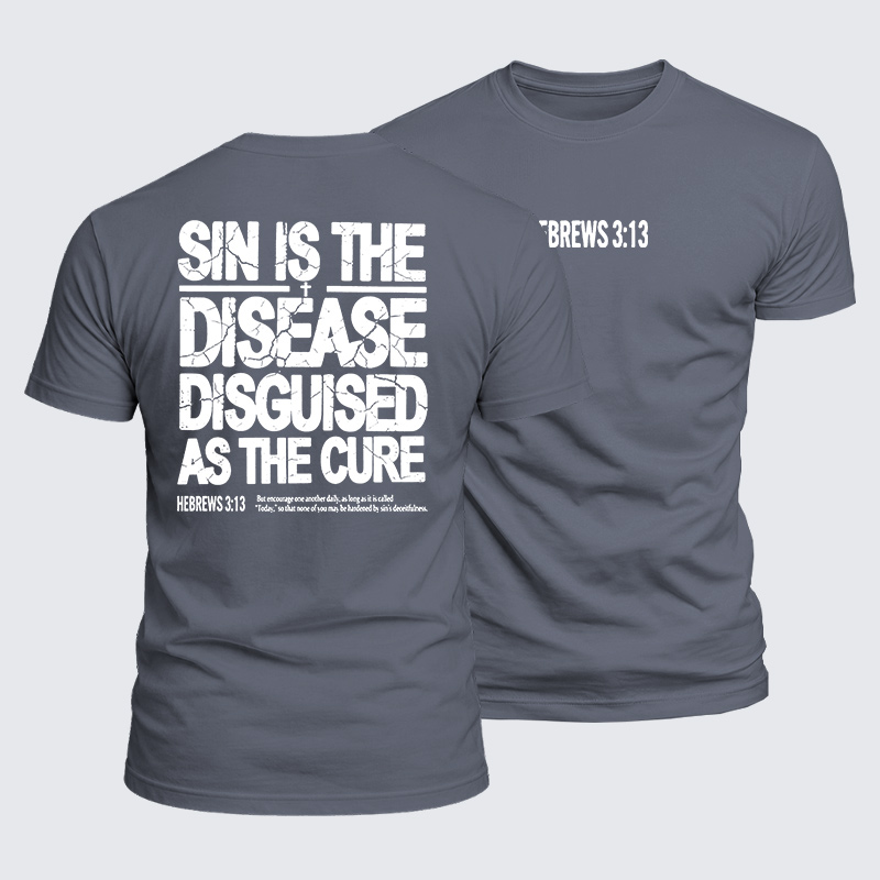 Sin Is The Disease Jesus God Christian  – Luxe Mercerized Interlock Cotton Tee