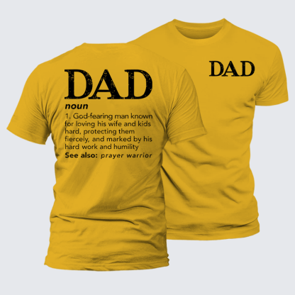 Dad See Also Prayer Warrior Jesus God Christian Premium Mercerized Cotton Tee