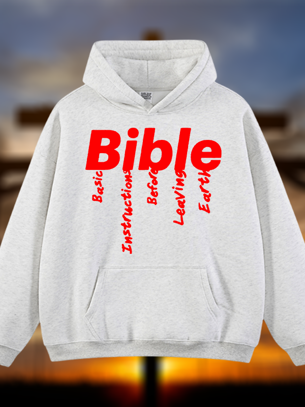 Bible Jesus God Christian Plush Fleece-Lined Hoodie