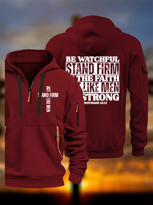Stand Firm Jesus God Christian Zipper Hoodies