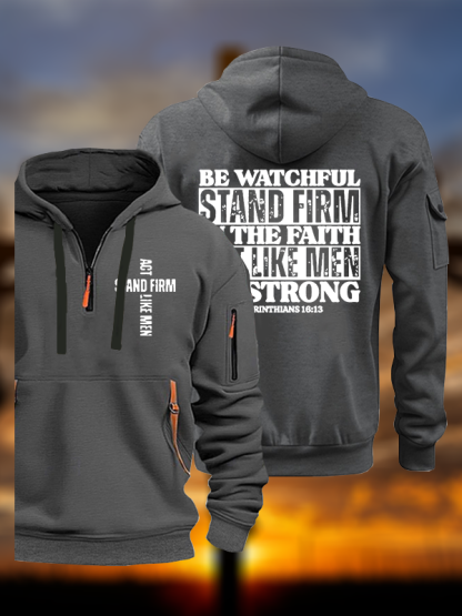 Stand Firm Jesus God Christian Zipper Hoodies