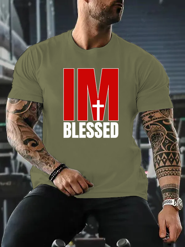 Blessed Jesus God Christian Cotton T-Shirt