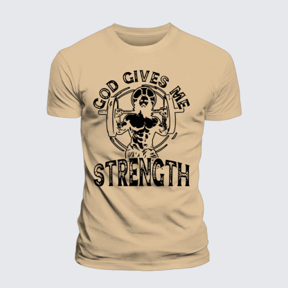 Gym And Jesus Jesus God Christian Premium Mercerized Cotton Tee