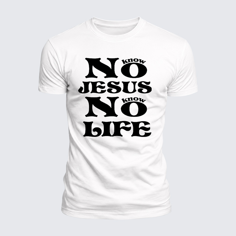 No Jesus No Life Jesus God Christian  – Luxe Mercerized Interlock Cotton Tee