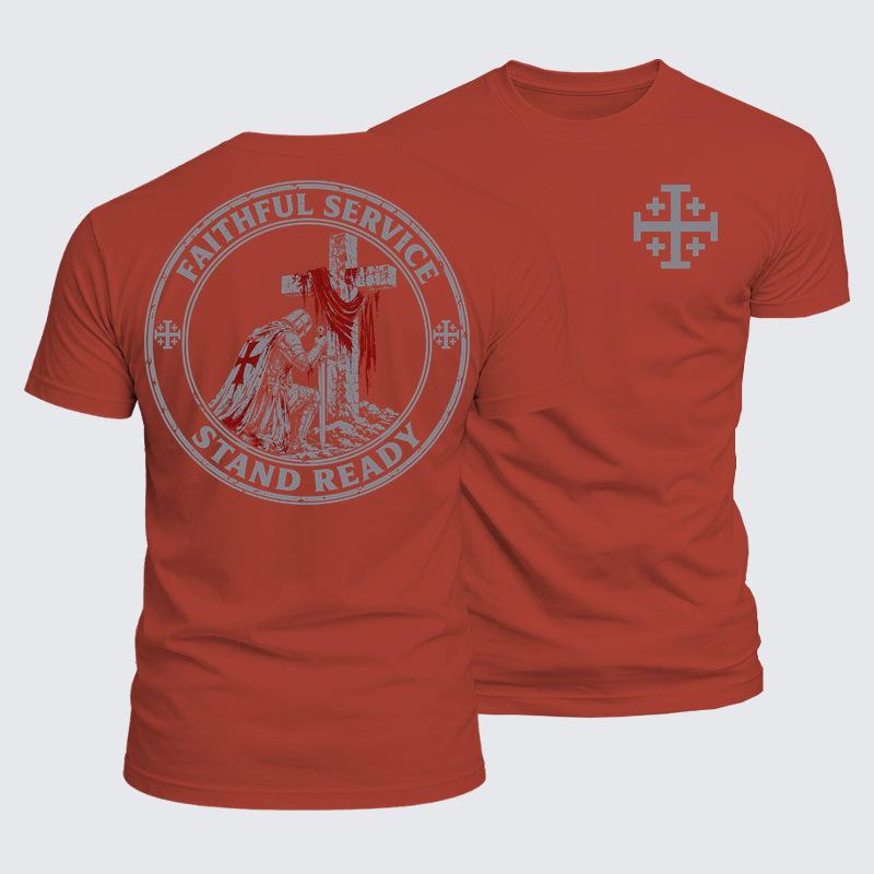 Luxe Mercerized Cotton Tee - Faithful Service，Stand Ready