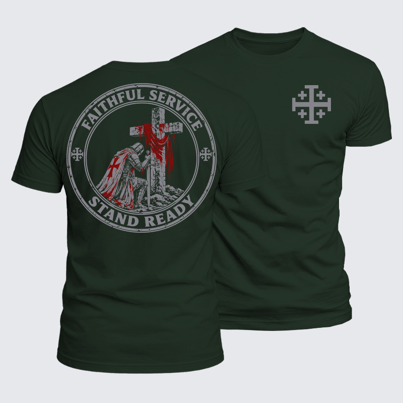 Luxe Mercerized Cotton Tee - Faithful Service，Stand Ready